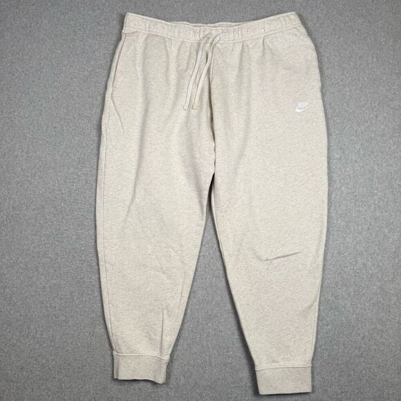 Nike Women's XXL 2XL Feathered Grey Cropped Sweatpants Joggers Athletic Fit - Picture 1 of 9
